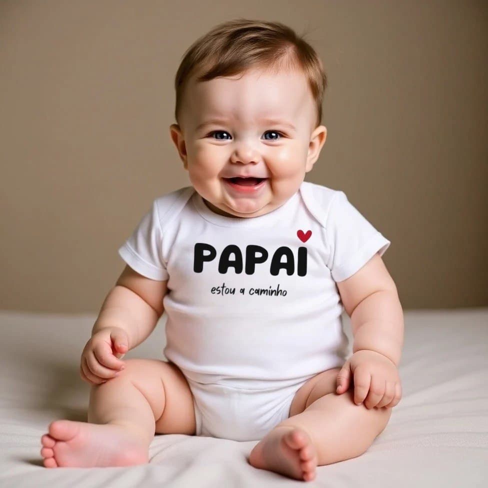 Body Bebe Frase Revelação Algodão Infantil Vovó Papai Mamãe