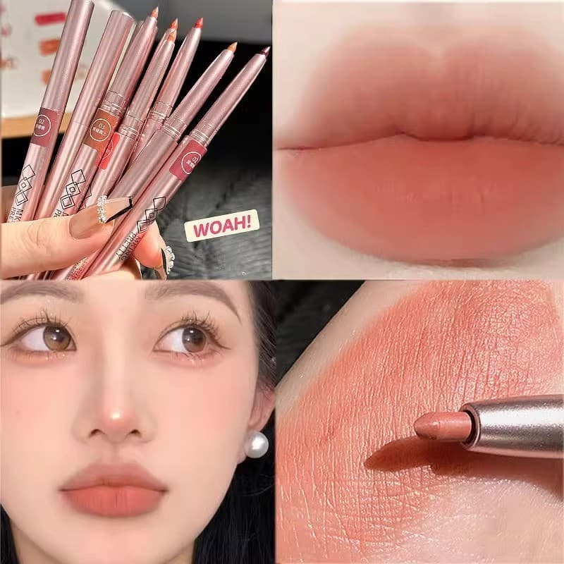 Lip Liner Batom Feminino À Prova D 'Água de Longa Duração Fosco Hidratante Contorno Enriquecido Expansão Contorno Puro D