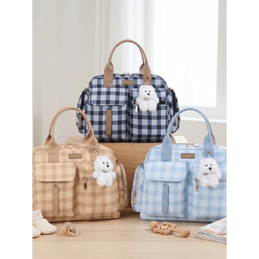 Verificado mamãe saco 2026 novo estilo moda Casual bolsa de ombro saco do mensageiro multifuncional mãe bebê saco grande