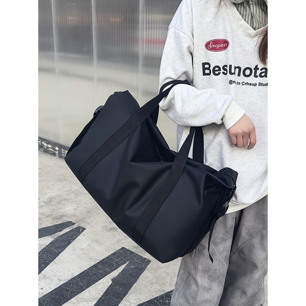 Bolsa de viagem curta masculina, bolsa esportiva de grande capacidade para academia, à prova d'água, esportiva, leve, bo