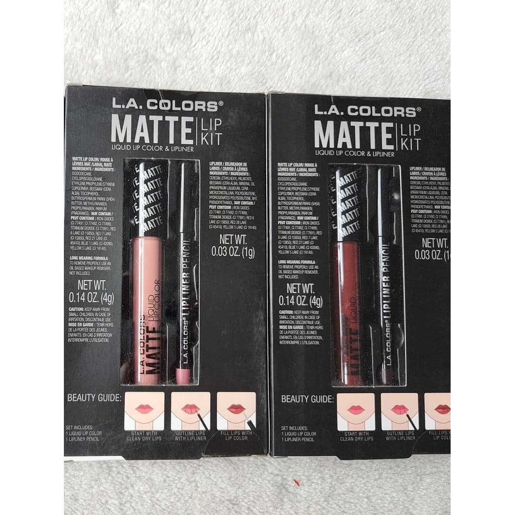 Versão americana la cores la Los Angeles cor fosco esmalte labial batom creme pó Nude tia clareamento Natural