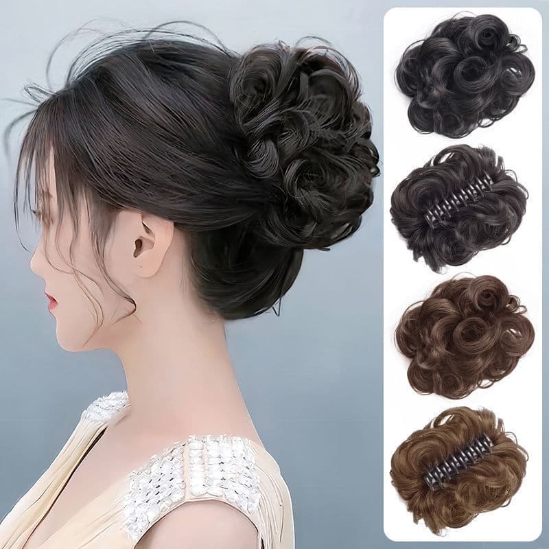 Acessório de Cabelo com Cabeça Esférica e Pelúcia, Presilha de Cabelo, Anel de Cabelo LSJL