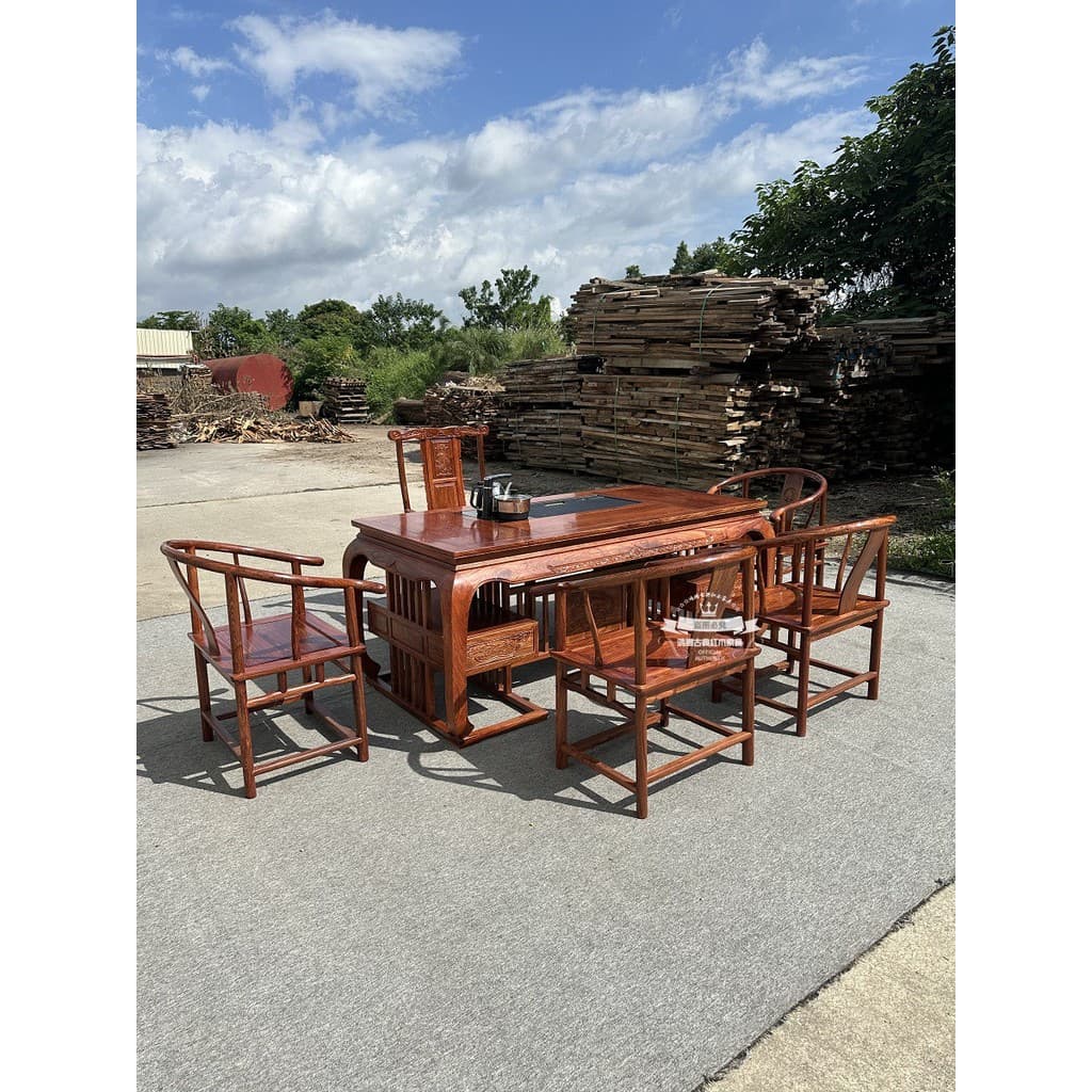 Mesa de chá coroa de mogno jacarandá ouriço vermelho sândalo sala de estar mesa de chá novo estilo chinês madeira maciça