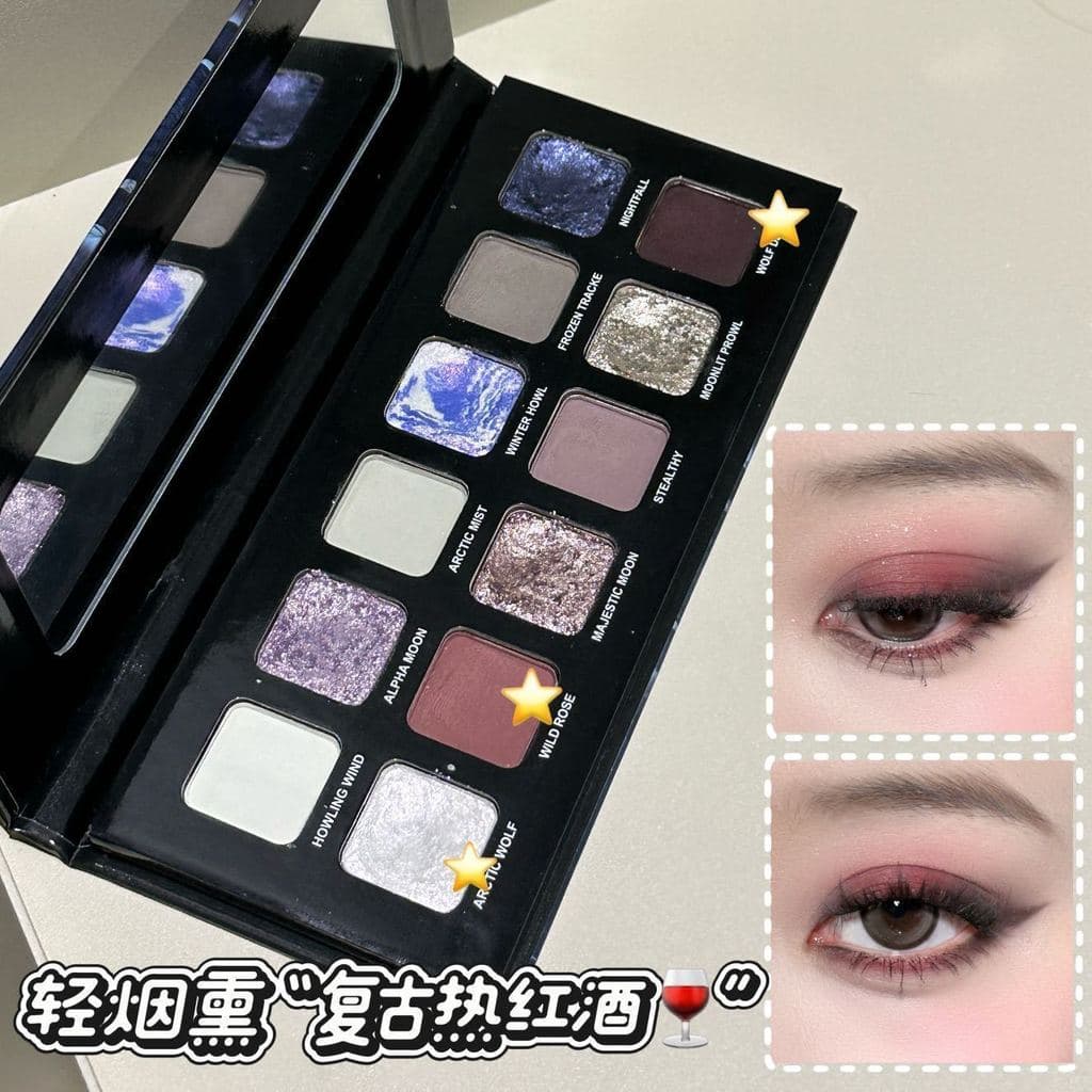 Polar fosco mar pérola ~ 12 cores paleta de sombras lobo lua neve lua fumado fosco perolado piscando maquiagem Nude Natu