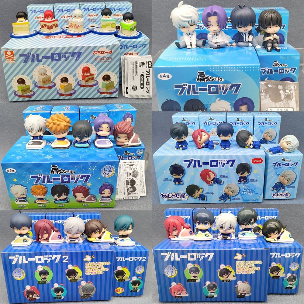 5Pcs/Set 4cm Blue Lock Anime Figura Isagi Yoichi Nagi Seishiro Chigiri Hyoma Rin Itoshi Bachira Meguru Futebol Q Versão