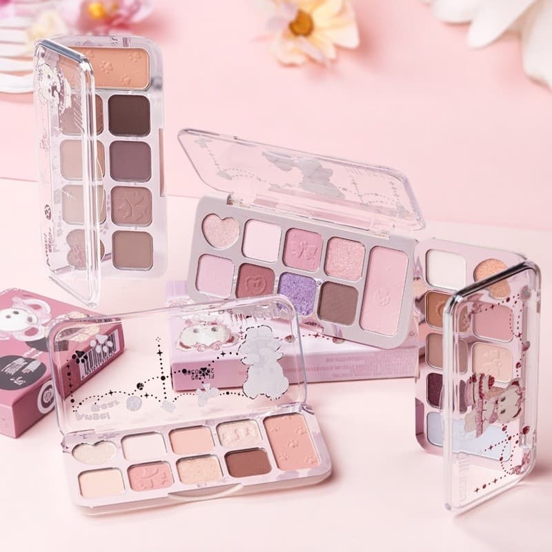 JILLLEEN Paleta abrangente de superfície de sombra de nove cores All-Match piscando veludo fosco perolado cor terra somb