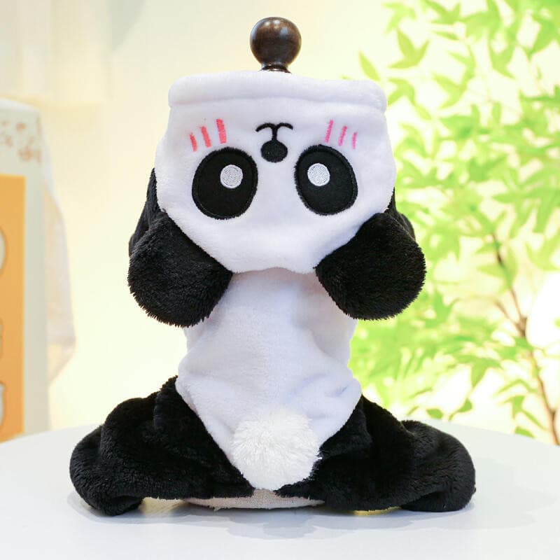 Fabricantes de Roupas para Cães e Gatos Pet Ring, Roupas de Inverno e Outono Acolhedoras e Acolchoadas, Roupas de Panda