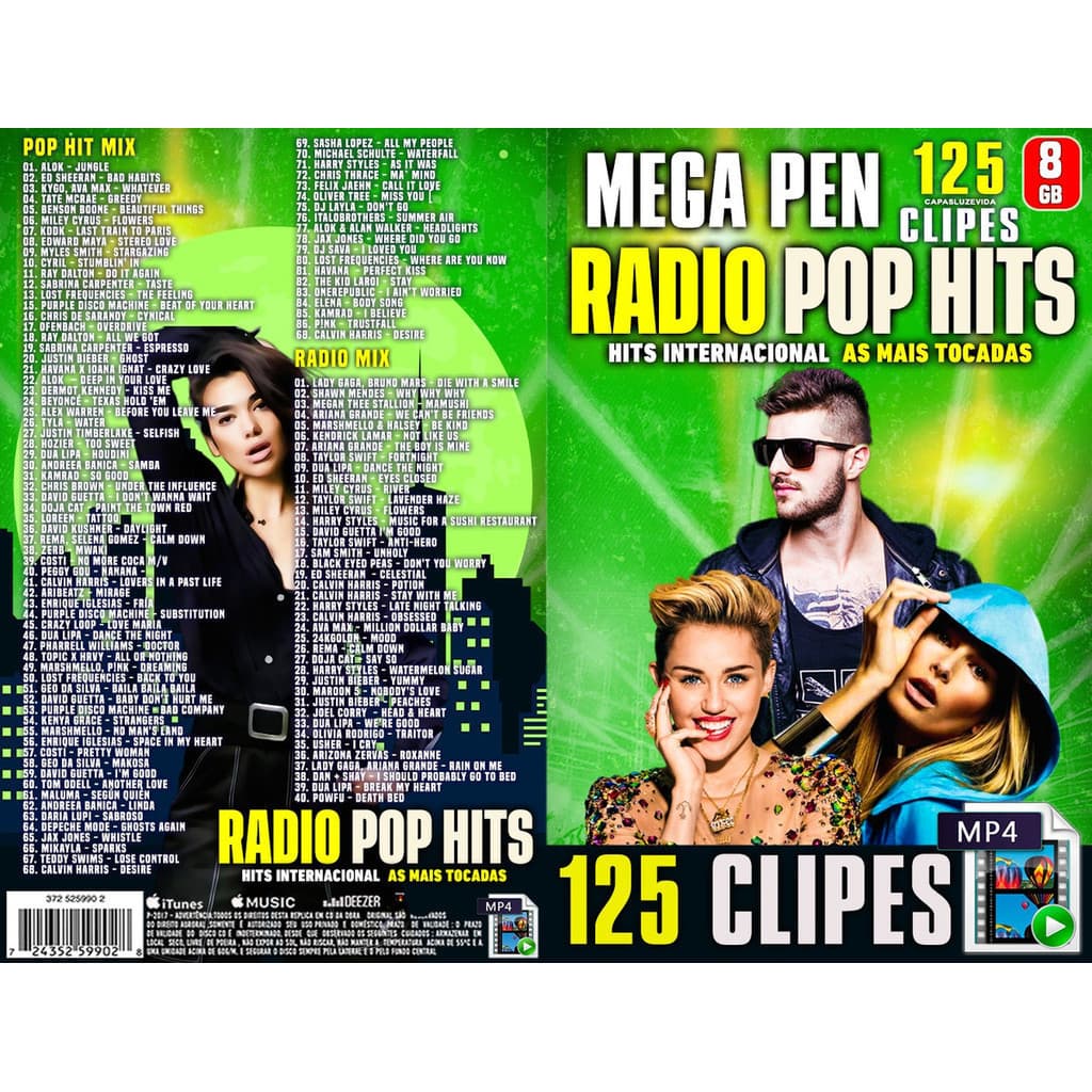 Usb 8gb Mega Pen Driive Top Radio Mix 8gb