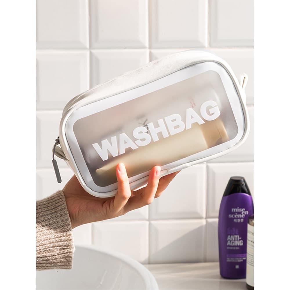 Saco cosmético tamanho pequeno portátil menina coração transparente portátil influenciador ins estilo Super quente grand