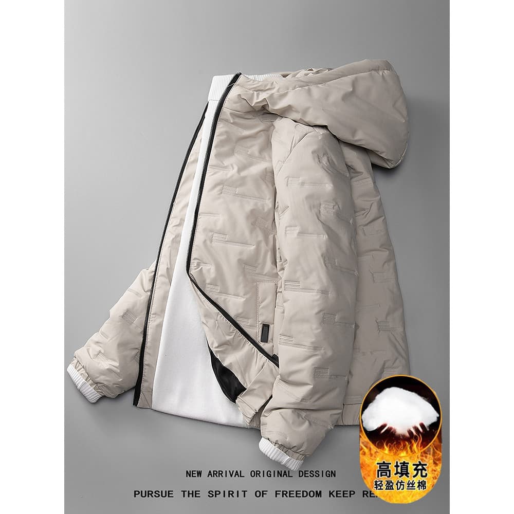 Inverno acolchoado jaqueta masculina engrossado quente para baixo acolchoado jaqueta à prova de frio jaqueta masculina n