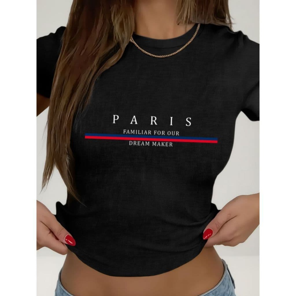 Camiseta Camisa Blusa Confortavel Lançamento Paris (não é croped)