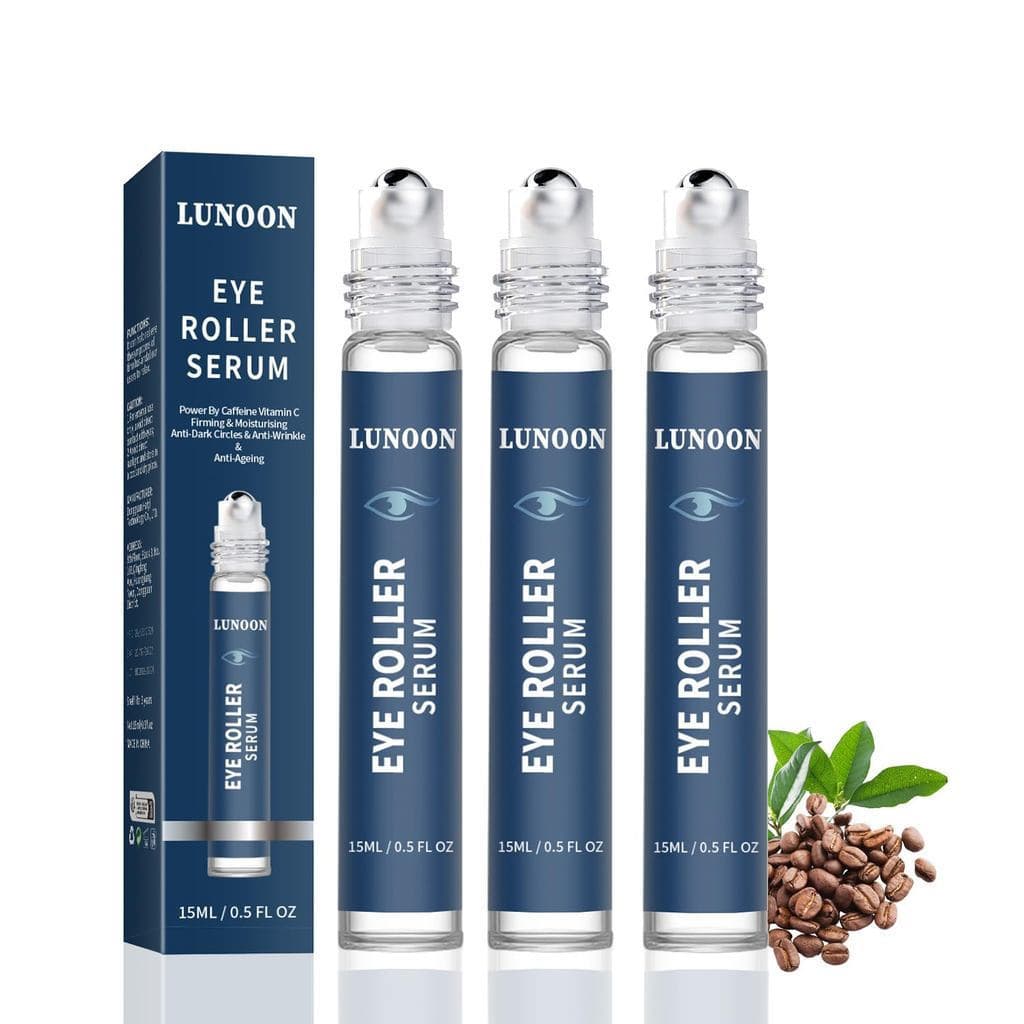 Sérum para os Olhos com Cafeína 360 ° MassageRoller – Tratamento para Redução de Olheiras, Inchaço, Rugas e Linhas Finas