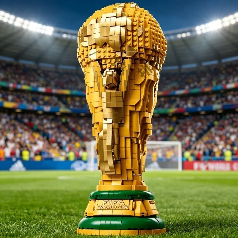 2842 pçs compatível Lego copa do mundo Hercules copo blocos de construção troféu de futebol fã decoração crianças brinqu