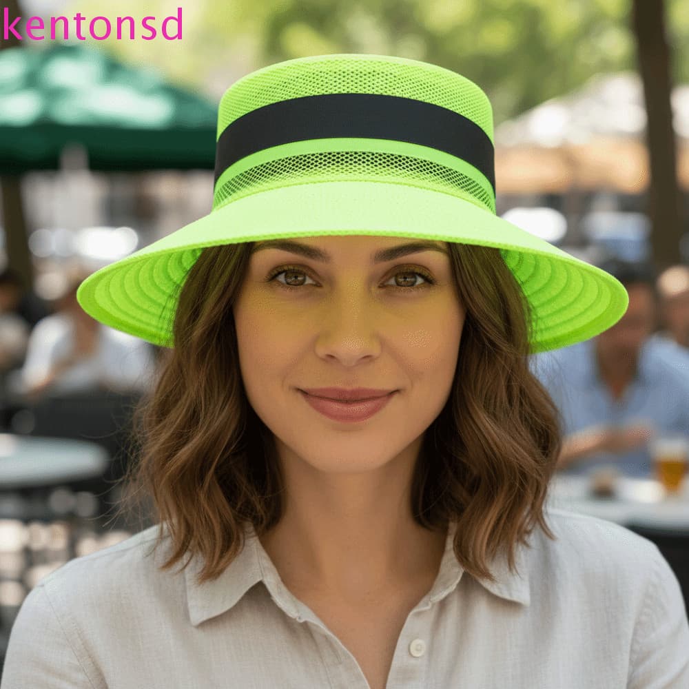 Chapéu De Sol Reflexivo KENTONSD , Balde Anti-UV De Aba Grande Com Proteção Solar Segurança Fluorescente Xale De Pescoço