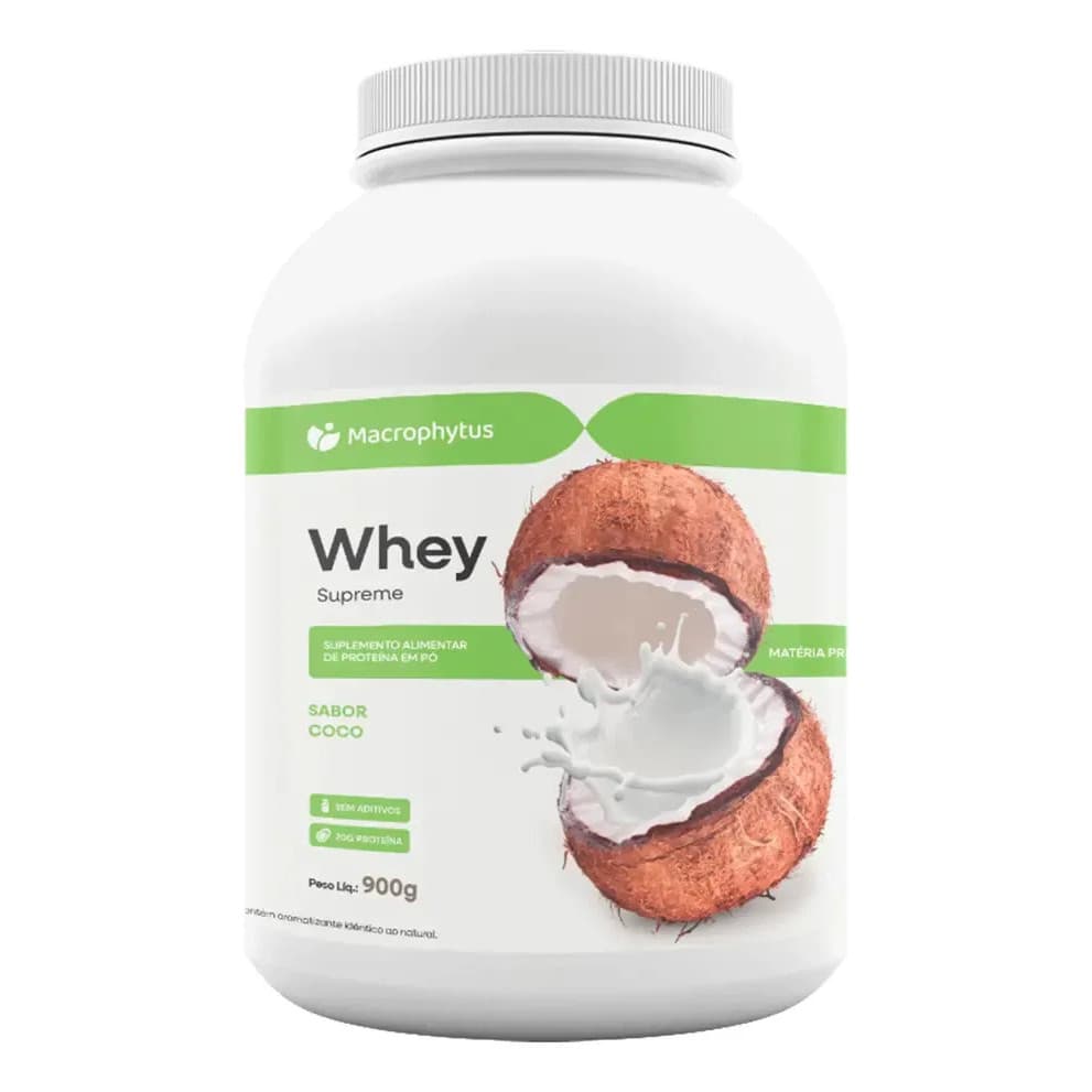 Proteína Whey Supreme Macrophytus De Coco 900g