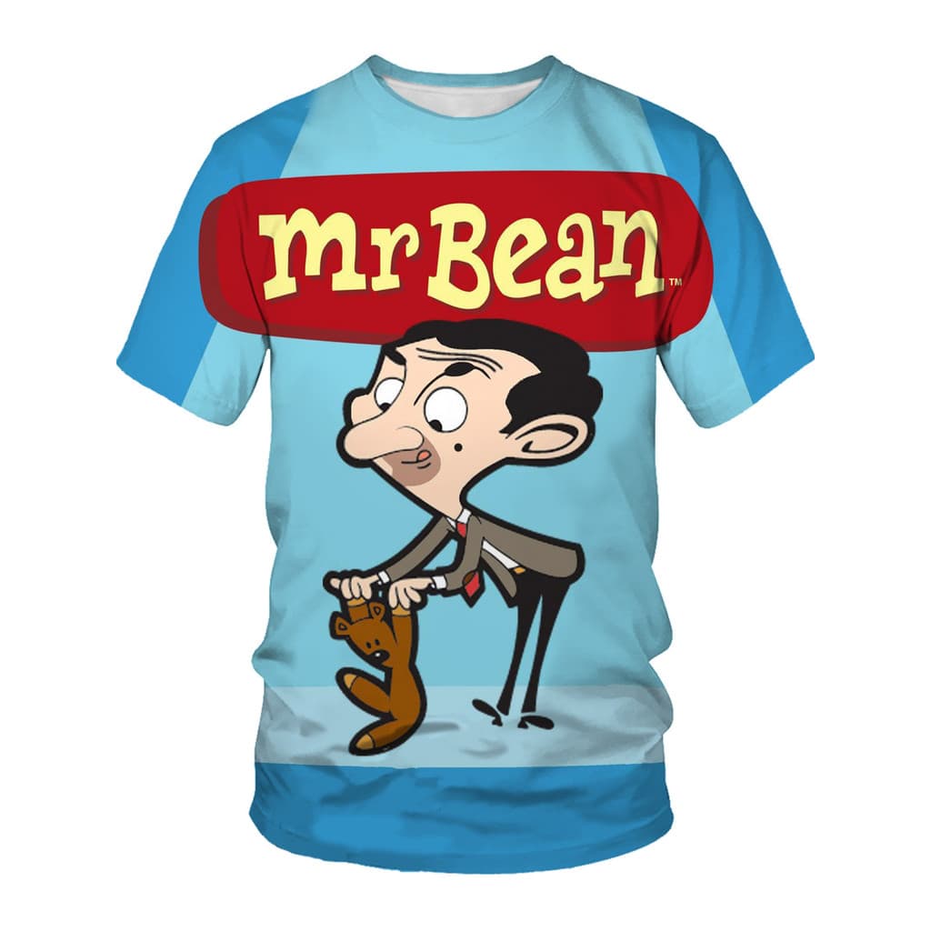 Sr . Camiseta Masculina De Manga Curta Com Estampa 3D Bean