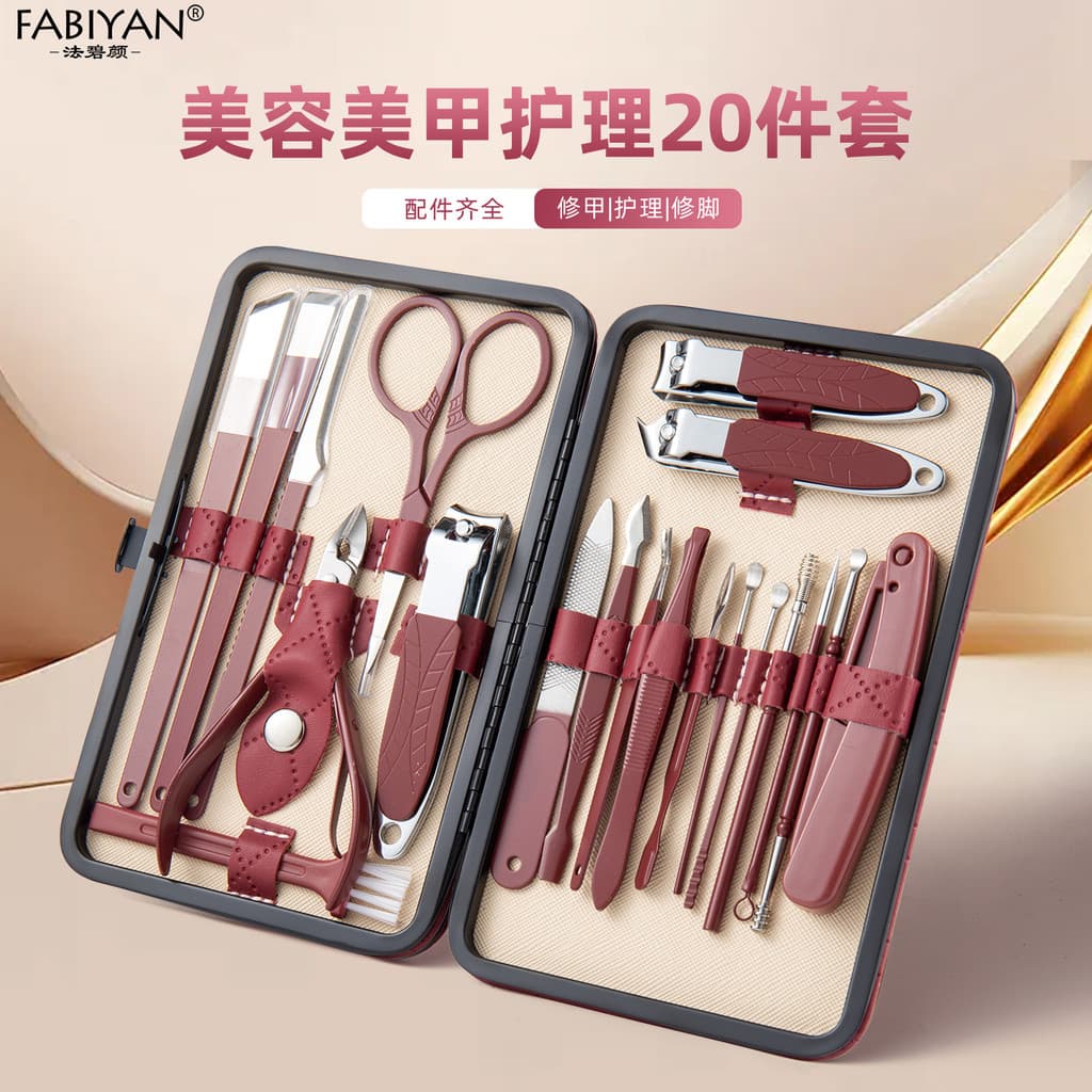 Conjunto de ferramentas para cortar unhas, conjunto completo para aparar unhas, pele morta, aparador de sobrancelha, col