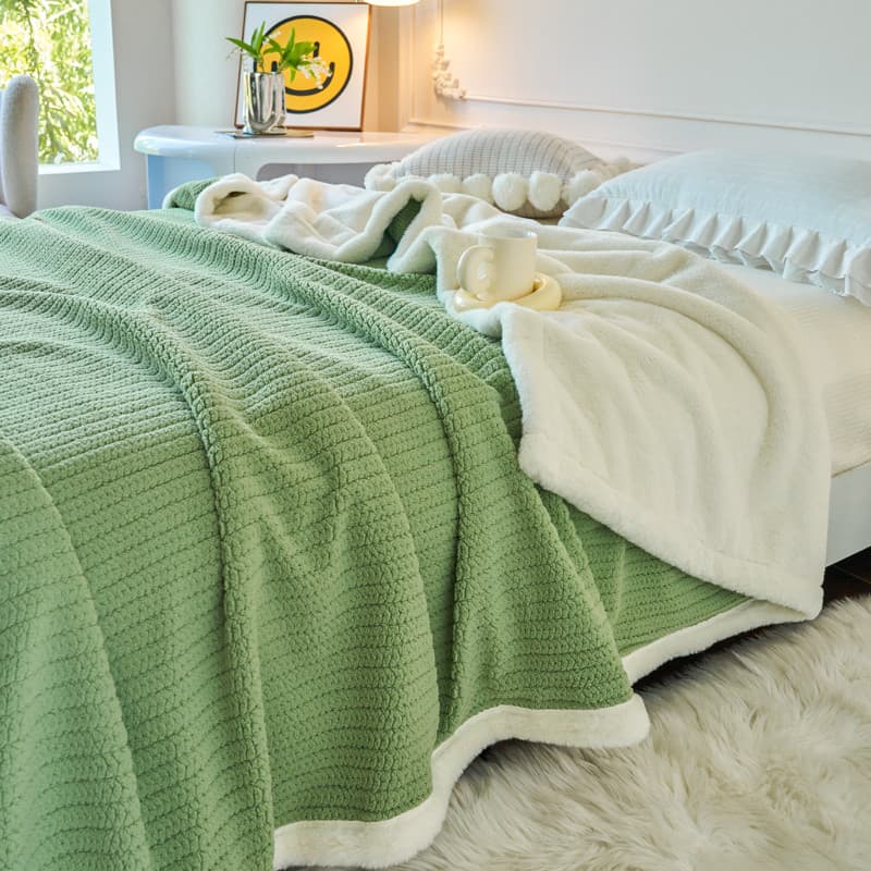 Cobertor de lã Coral inverno engrossado cobertor quente flanela ar condicionado sofá cobertor cama xale cobertor