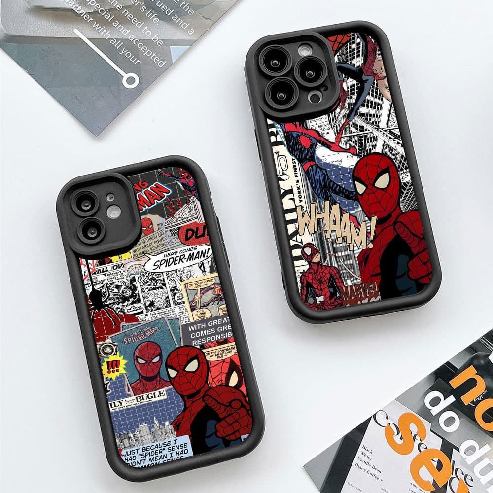 Capa Para POCO X7 Pro X6 X5 F6 F5 F3 X4 M6 M4 X3 C75 C65 C71 C40 M5S Uma Aranha Na Série De Rua Fosca