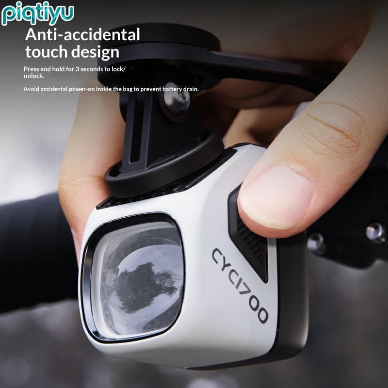 Luz De Bicicleta De Alto Brilho PIQTI CYC1700 4000mAh Recarregável Com Corte E Controle Remoto Sem Fio