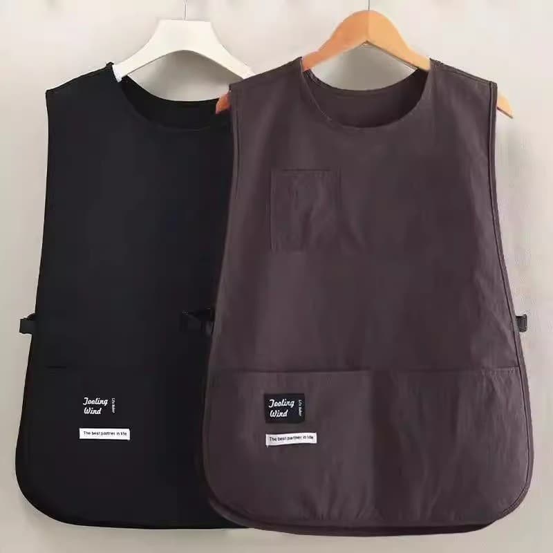 Novo estilo colete avental repelente de água repelente de óleo Barista cozinha doméstica Catering Workwear moda masculin