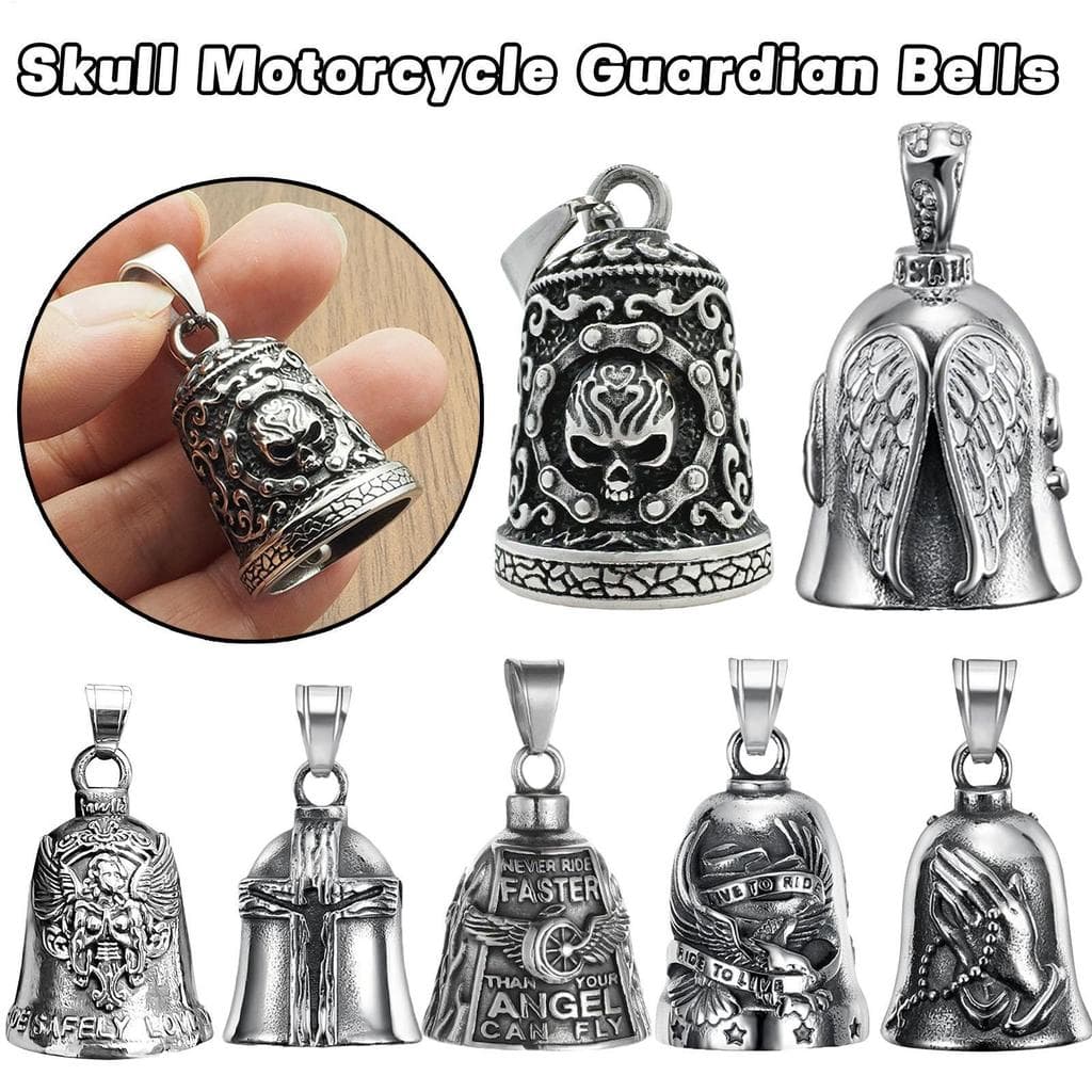 Crânio Motocicleta Equitação Sino Da Guardião Metal Charme Piloto Chaveiro Para aderibr