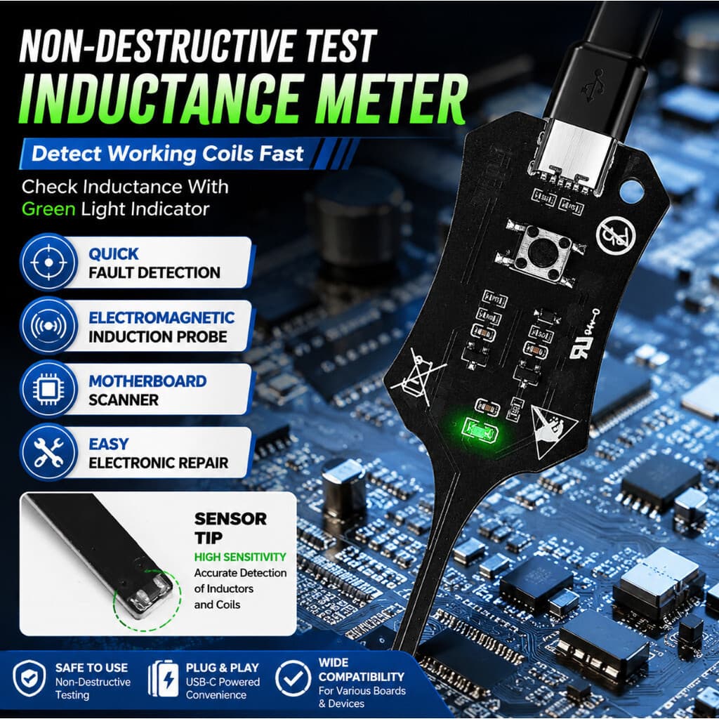 【Teste Preciso】Mobile Mainboard Inductance Tester Testador/Detector de Indutor/Manutenção de Placa