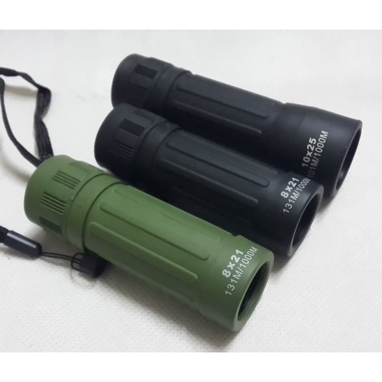 8x21 Tesouro de palma Monocular preto com visão noturna de baixa luz para viagens ao ar livre e concerto