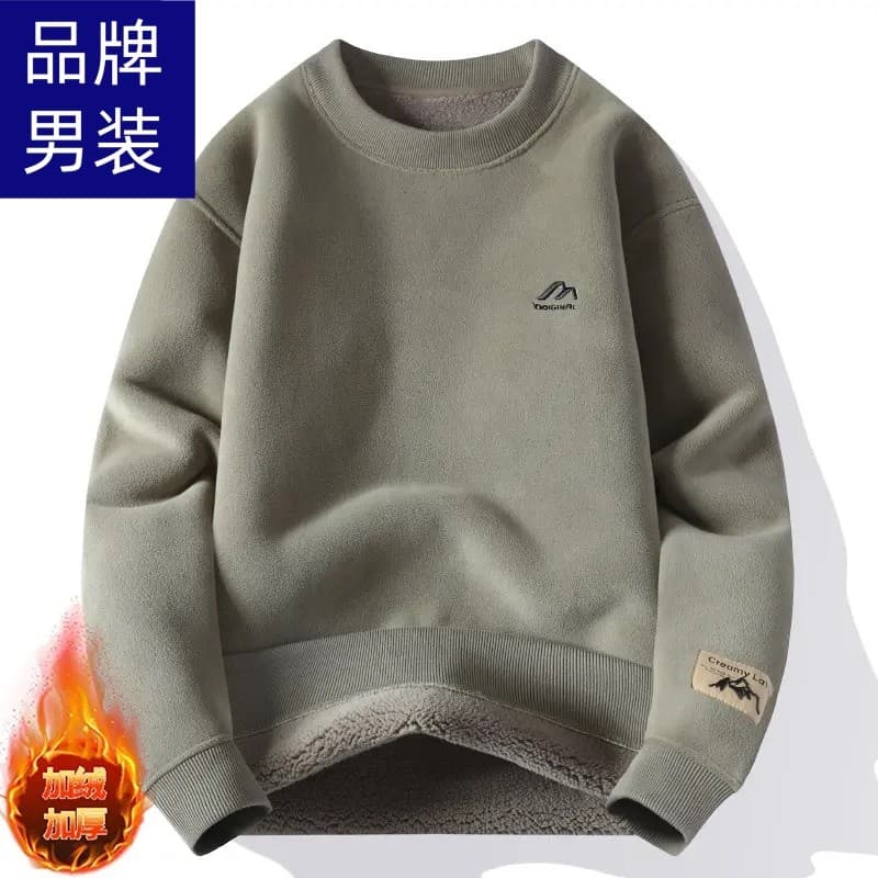 2026/marca inverno forro de lã engrossado em torno do pescoço moletom masculino Casual All-Match quente pele-amigável to