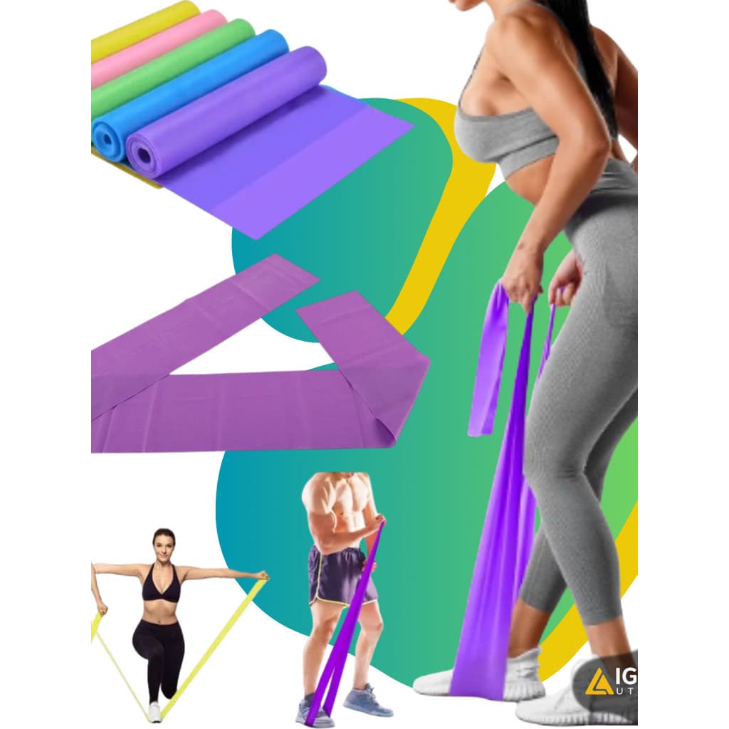 Faixas Elástica Thera Band Exercício Fisioterapia Yoga Treino em Casa