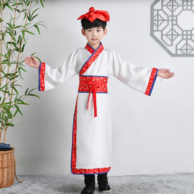 Hanfu Meninos Ternos Crianças Trajes Antigos Uniformes Escolares Chineses Clássicos de Três Personagens Regras Discípula