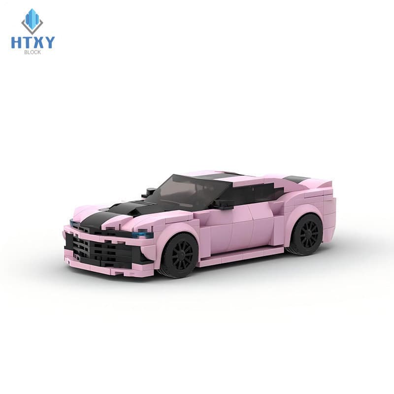 Nobleflyingcamaro Rosa Carro Bloco De Construção Modelo Brinquedos Para Crianças 353 Pçs Tijolos Presentes DIY Adultos M