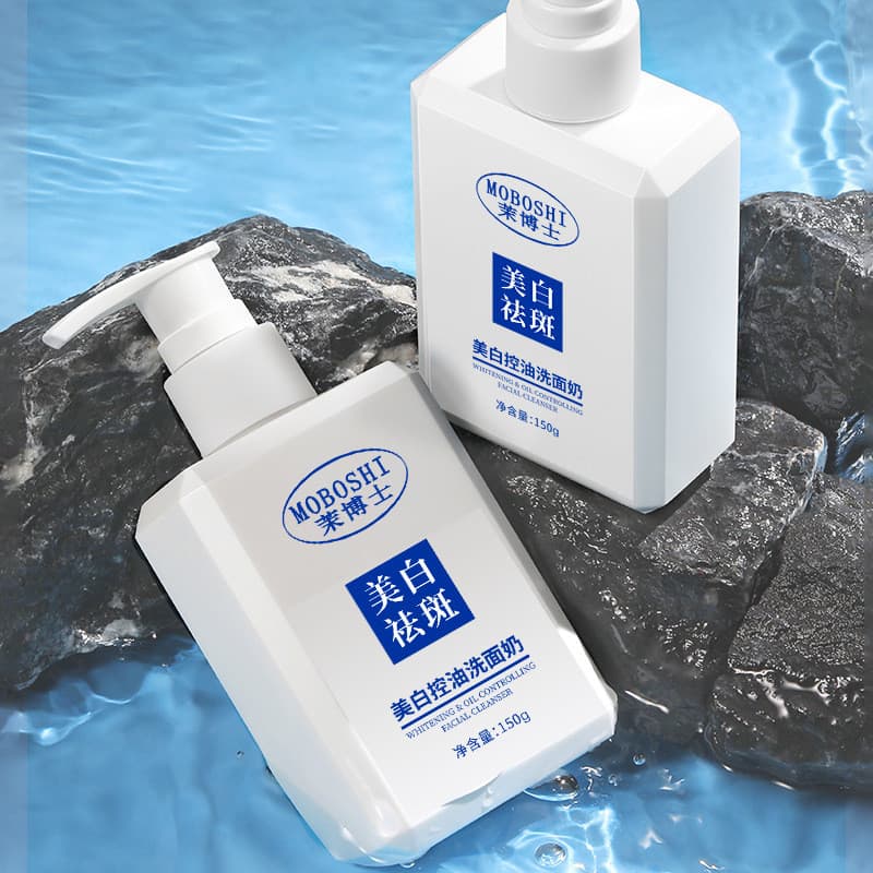 Dr. Mo Whitening Oil Control Limpador Facial Hidratante Nutritivo Pele Não-Aperto Limpador Facial Freck