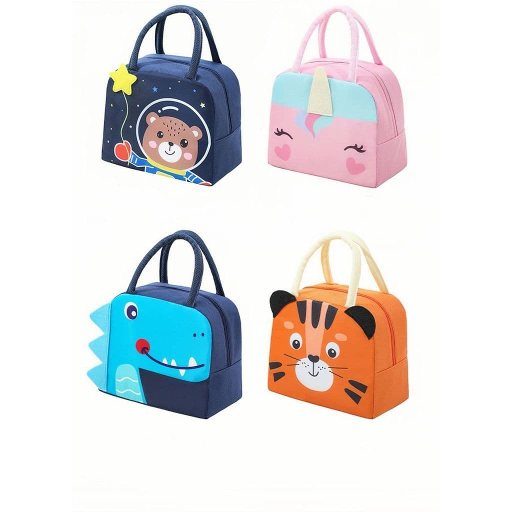 Bolsa Térmica Infantil Lancheira Escolar Marmita Com Estampas Animais