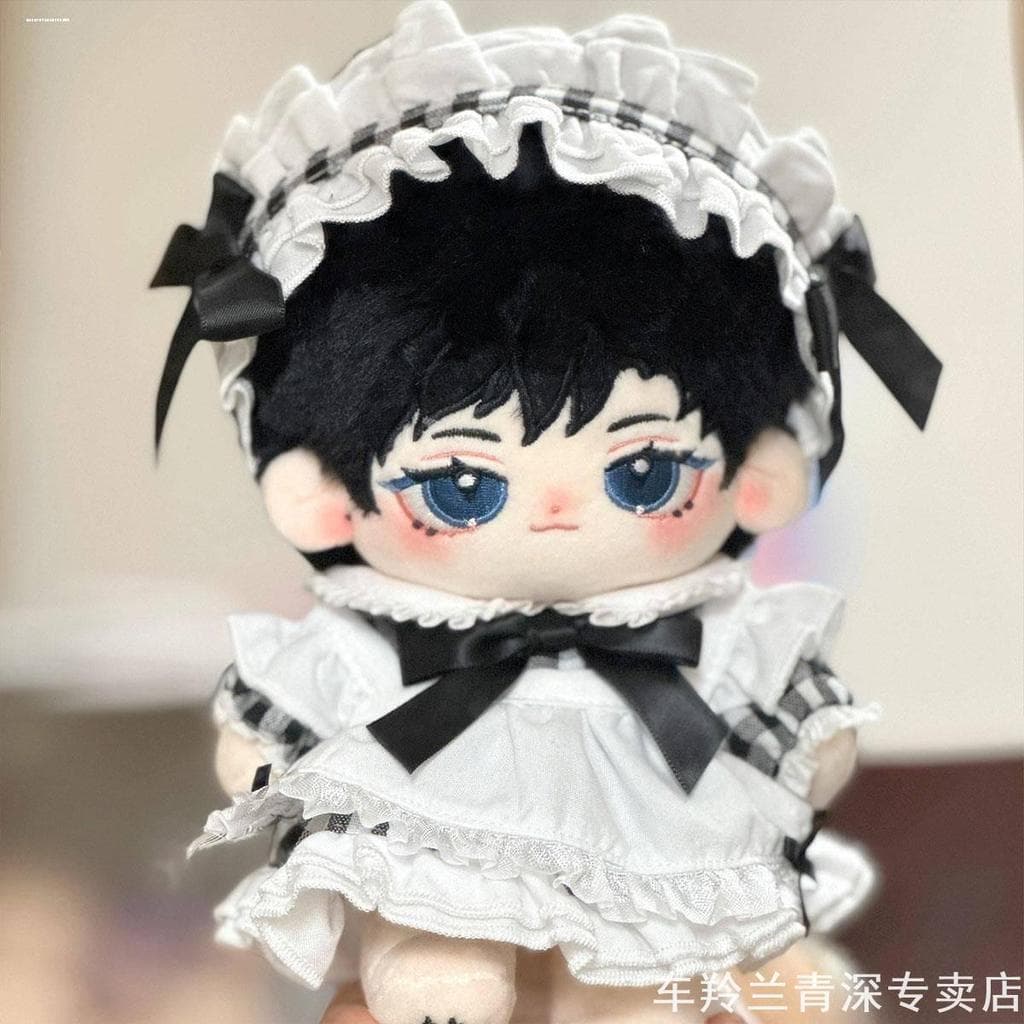 20cm roupas de boneca de algodão japonês preto branco empregada não atributo boneca Loli vestido de princesa boneca vest