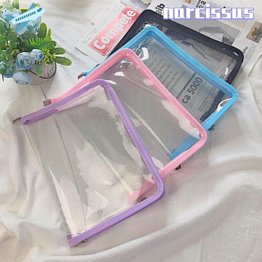Bolsa De Bolso Com Zíper NARCISSUS , Armazenamento De Pasta De Arquivo Transparente A5 , Organizador PVC Para Material D
