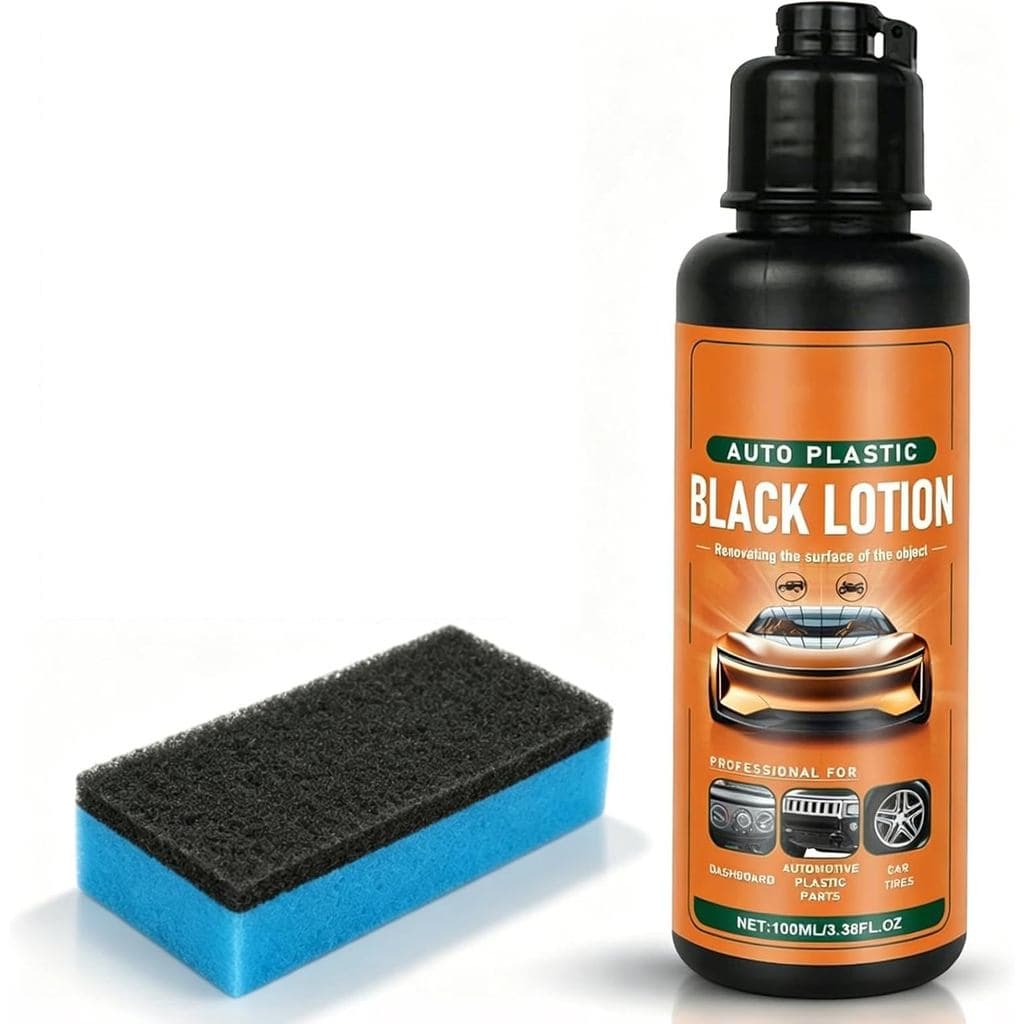 Loção Plástica Preta para Automóveis, Kit Restaurador de Plásticos Pretos de 100ml para Interior e Pneus de Carro, Resta