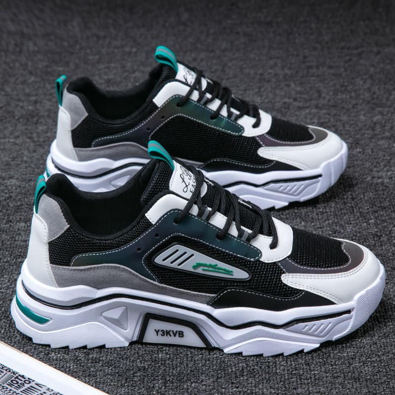 Sapatos masculinos inverno malha respirável esportes lazer adolescentes aumentado papai sapatos na moda marca de sola gr