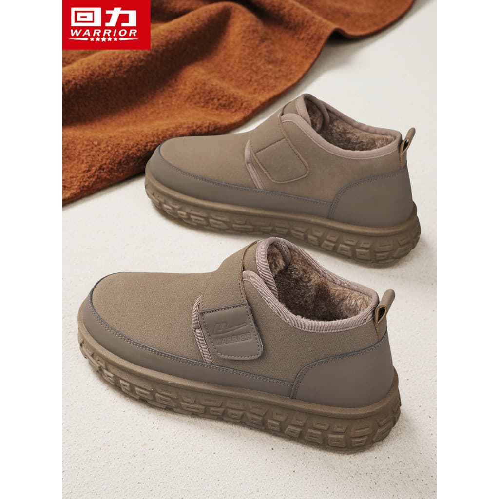 Puxar para trás sapatos de algodão masculino inverno velo-velo quente sapatos masculinos 2026 novo estilo de um Pedal in