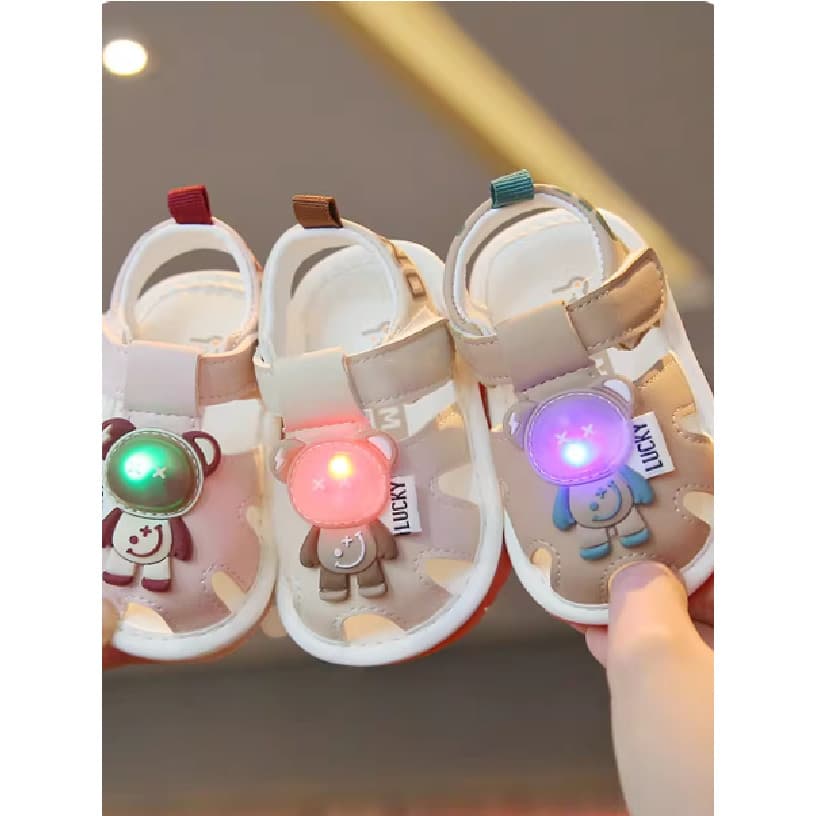 Verão bebê criança sapatos bebê sandálias de sola macia crianças chamando sapatos masculino feminino bebê Light-Up sapat