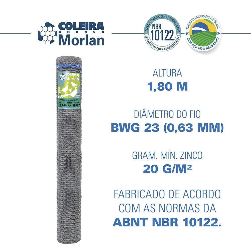 Kit 3 Tela Coleira Morlan Para Galinheiro 2x23x1,80m 50m