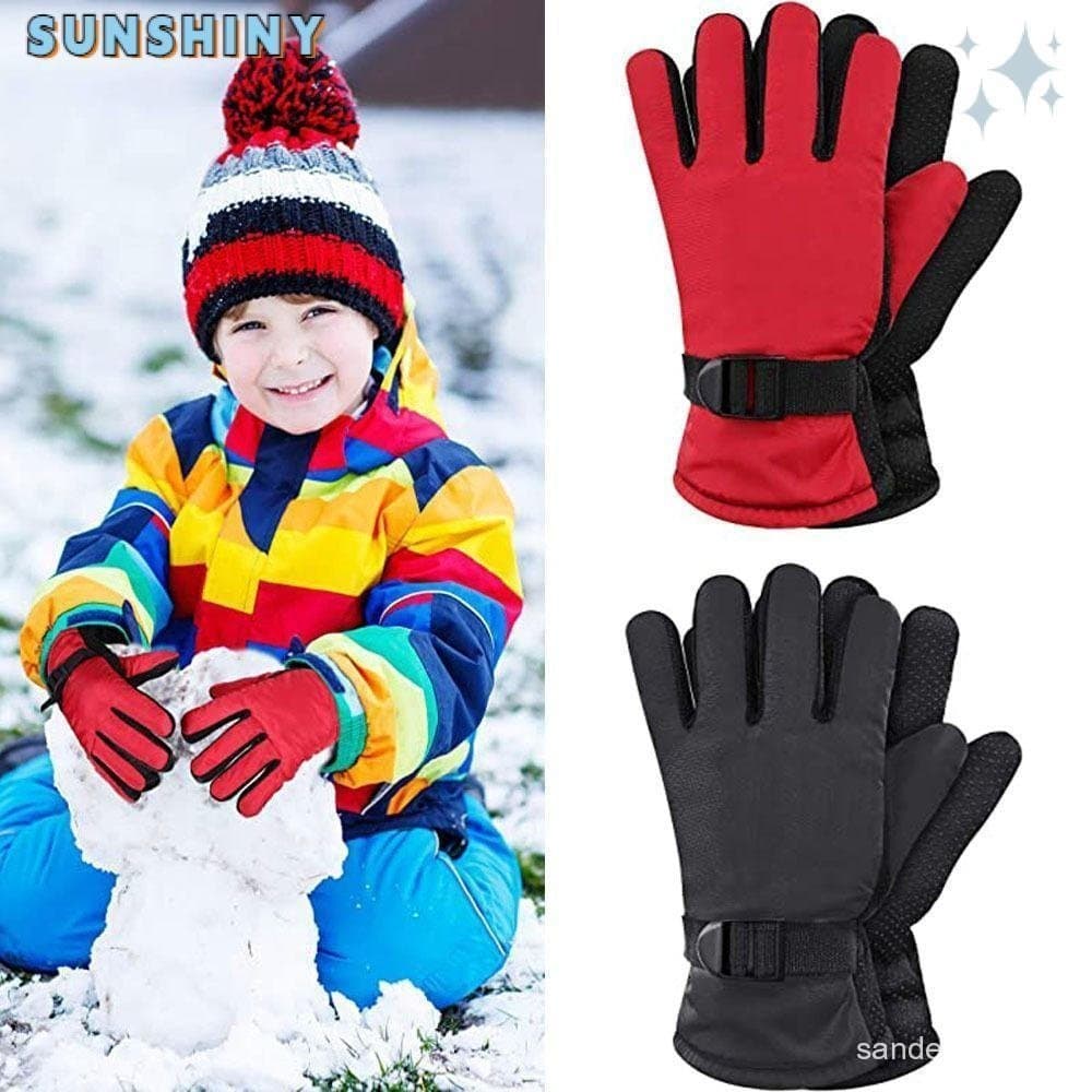 SUNSHINY Luvas Infantis , De Esqui Quentes Grossas À Prova De Vento Antiderrapantes Impermeáveis Para Neve E Snowboard