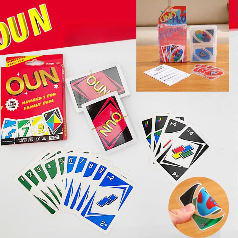 UNO H2O Jogo Transparente À Prova D'água , Jogos De Brinquedos Divertidos Para A Família