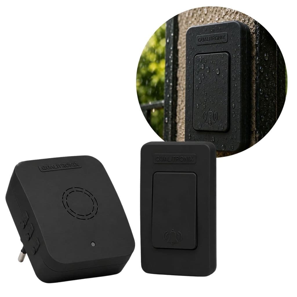 Campainha Sem Fio Anti-Furto 52 Toques 150mts PT Qualitronix
