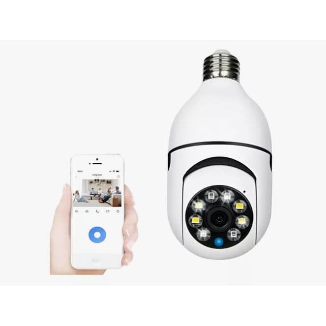 Câmera Ip Segurança Lâmpada Vr360 Panorâmica Espia Wifi V380
