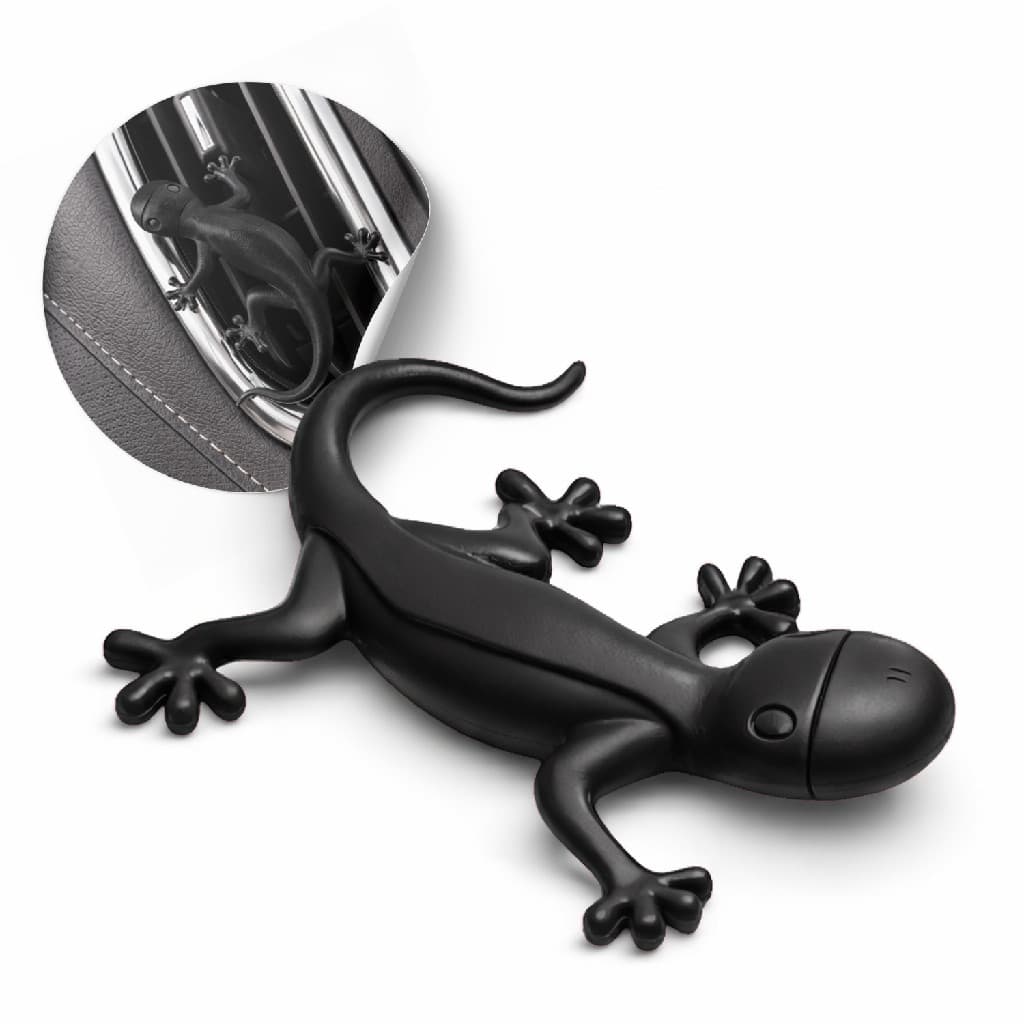 Acessório Decorativo Lagartixa Gekko Audi Para Saída De Ar Carro Preto