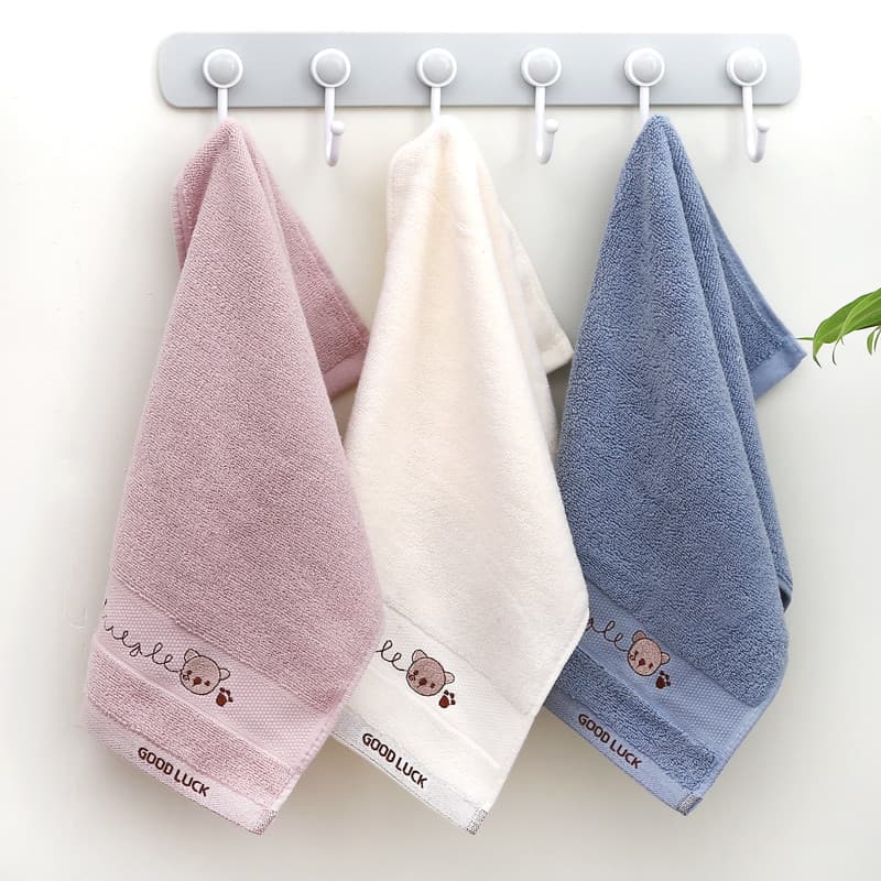 Toalha de algodão puro lavagem rosto doméstico meninos meninas absorver água macia crianças engrossado fibra de bambu pe