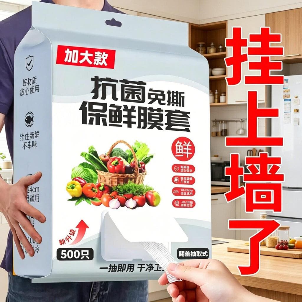 Capa de envoltório de plástico removível, geladeira doméstica de qualidade alimentar, selada, pratos descartáveis para m