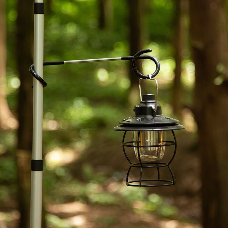 Ao ar livre multifuncional luz de acampamento porco cauda gancho luz de acampamento em dois sentidos gancho dossel pólo