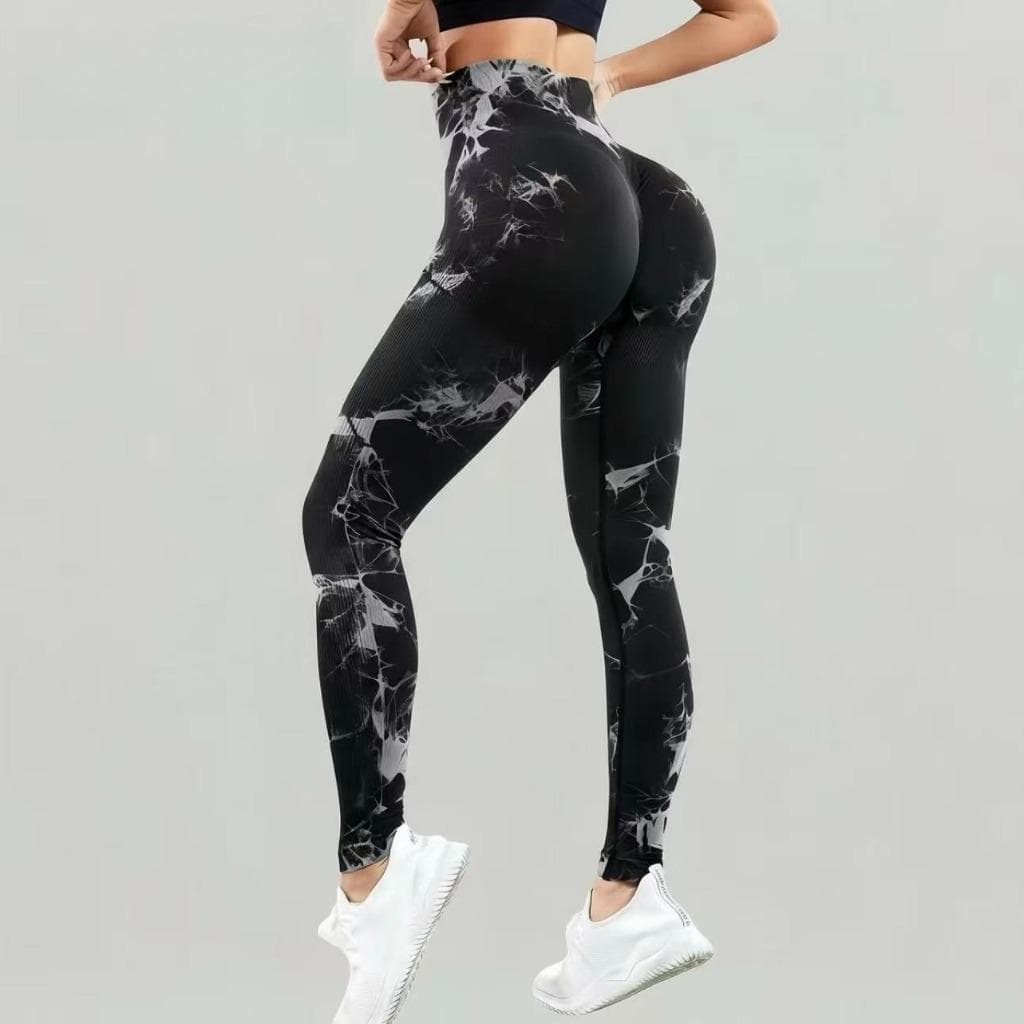 Kit 3 Calça Legging Feminina Academia Tye Dye Levanta Bumbum